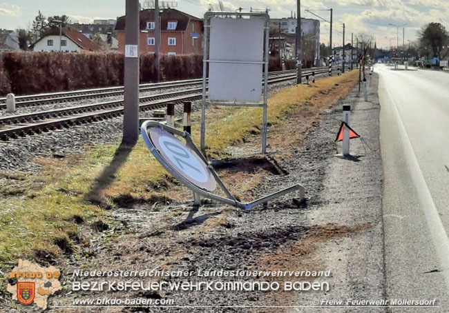 20210204 Auf der LB17 bei Mllersdorf erfassten Windben zwei Fahrzeuge  Foto:  FF Mllersdorf