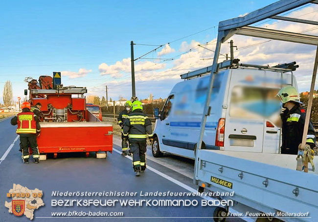 20210204 Auf der LB17 bei Mllersdorf erfassten Windben zwei Fahrzeuge  Foto:  FF Mllersdorf