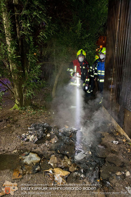 20210205 Vermeintliche Brandstiftung beim historischen Caf im Badener Kurpark  Foto:  Freiwillige Feuerwehr Baden-Stadt