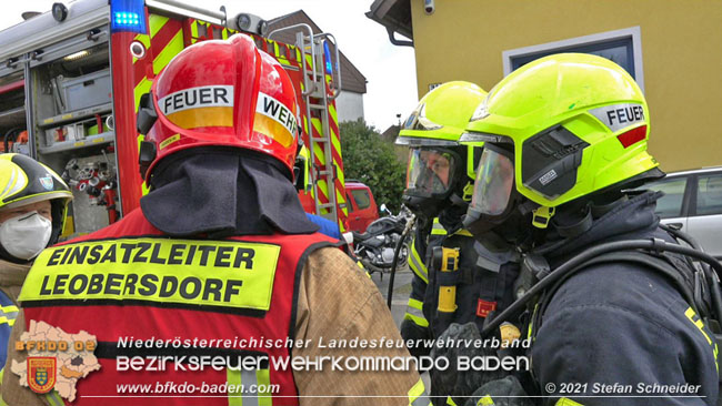 20210315 Brand im Leobersdorfer Siedlungsgebiet  Foto: © Stefan Schneider BFKDO BADEN
