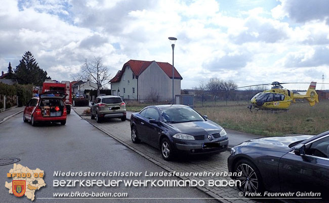 20210317 Verkehrsunfall in Gainfarn  Foto:  Freiwillige Feuerwehr Gainfarn