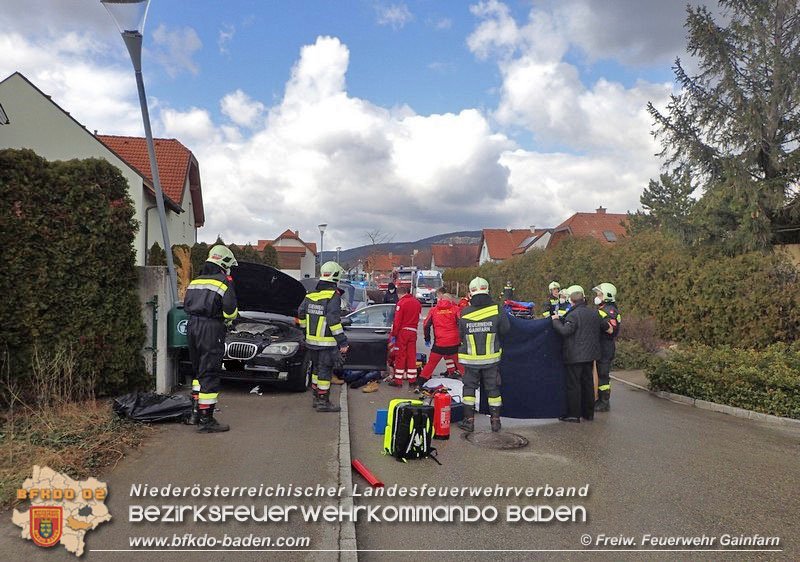 20210317 Verkehrsunfall in Gainfarn  Foto:  Freiwillige Feuerwehr Gainfarn