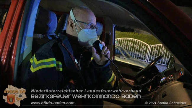 20210427 Wohnungsbrand mit schwerverletzter Frau im Badener Ortsteil Weikersdorf  Foto:  Freiwillige Feuerwehr Baden-Stadt / Stefan Schneider