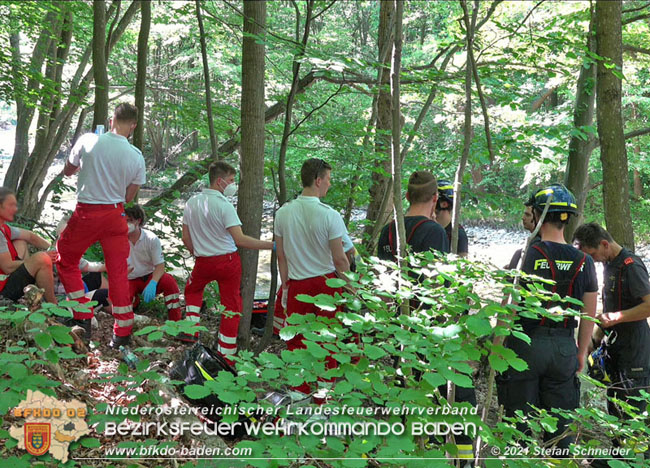 20210619 Feuerwehr untersttzt bei Rettungseinsatz beim Wegerl im Helenental   Foto:  Stefan Schneider