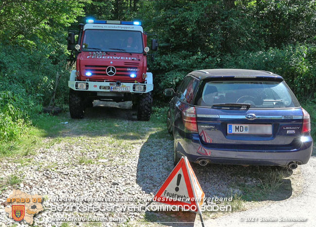 20210619 Feuerwehr untersttzt bei Rettungseinsatz beim Wegerl im Helenental   Foto:  Stefan Schneider