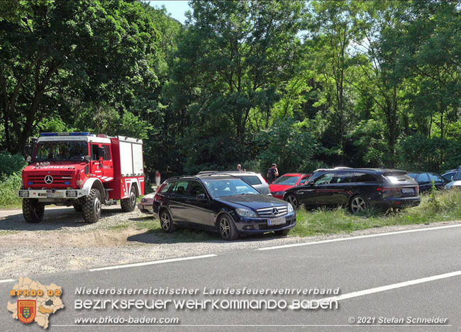 20210619 Feuerwehr untersttzt bei Rettungseinsatz beim Wegerl im Helenental   Foto:  Stefan Schneider