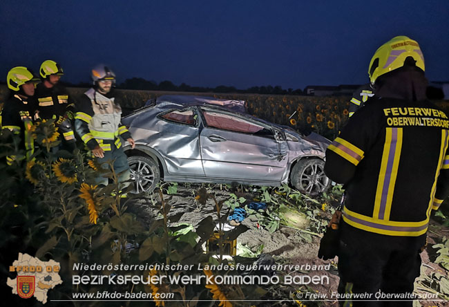 20210717 Verkehrsunfall zwischen Oberwaltersdorf und Ebreichsdorf auf der B210   Foto:  FF Oberwaltersdorf