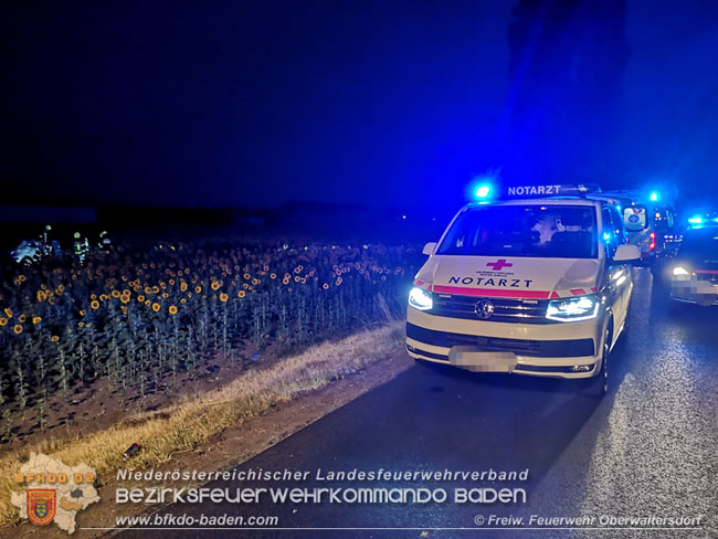 20210717 Verkehrsunfall zwischen Oberwaltersdorf und Ebreichsdorf auf der B210   Foto:  FF Oberwaltersdorf