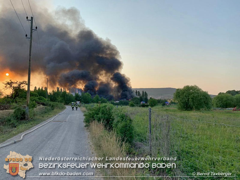 20210723 Feuerwehr-Groeinsatz bei Brand einer Halle in Kottingbrunn   Foto:  Bernd Taxberger