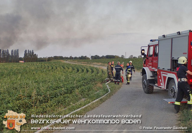 20210723 Feuerwehr-Großeinsatz bei Brand einer Halle in Kottingbrunn Foto: © Freiwillige Feuerwehr Gainfarn 20210723 Feuerwehr-Großeinsatz bei Brand einer Halle in Kottingbrunn Foto: © Freiwillige Feuerwehr Gainfarn