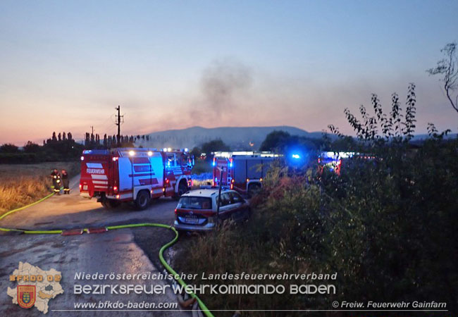 20210723 Feuerwehr-Großeinsatz bei Brand einer Halle in Kottingbrunn Foto: © Freiwillige Feuerwehr Gainfarn 20210723 Feuerwehr-Großeinsatz bei Brand einer Halle in Kottingbrunn Foto: © Freiwillige Feuerwehr Gainfarn
