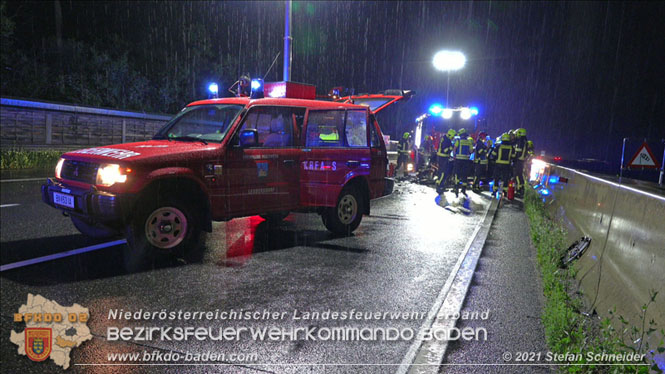 20210804 Geisterfahrerunfall auf der A2 bei Leobersdorf  Foto: © Stefan Schneider