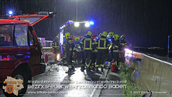 20210804 Geisterfahrerunfall auf der A2 bei Leobersdorf  Foto: © Stefan Schneider