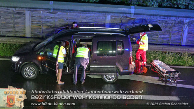 20210804 Geisterfahrerunfall auf der A2 bei Leobersdorf  Foto: © Stefan Schneider