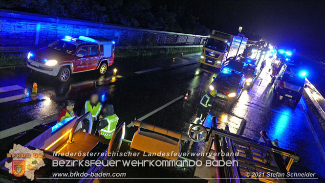 20210804 Geisterfahrerunfall auf der A2 bei Leobersdorf  Foto: © Stefan Schneider