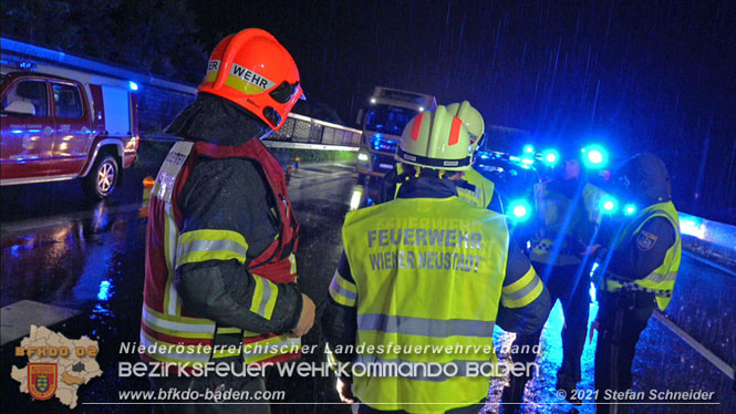 20210804 Geisterfahrerunfall auf der A2 bei Leobersdorf  Foto: © Stefan Schneider