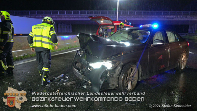 20210804 Geisterfahrerunfall auf der A2 bei Leobersdorf  Foto: © Stefan Schneider