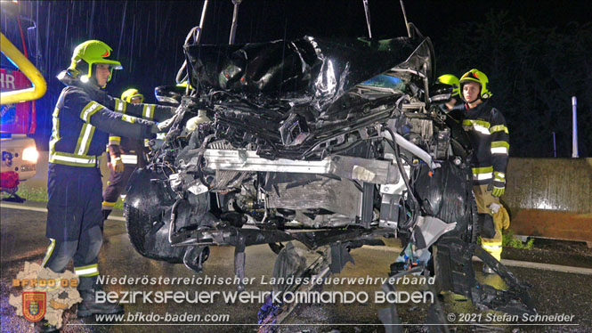 20210804 Geisterfahrerunfall auf der A2 bei Leobersdorf  Foto: © Stefan Schneider