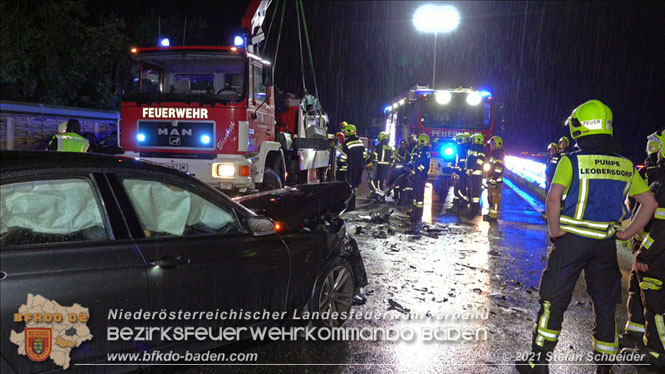 20210804 Geisterfahrerunfall auf der A2 bei Leobersdorf  Foto: © Stefan Schneider