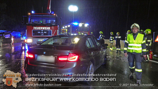 20210804 Geisterfahrerunfall auf der A2 bei Leobersdorf  Foto: © Stefan Schneider