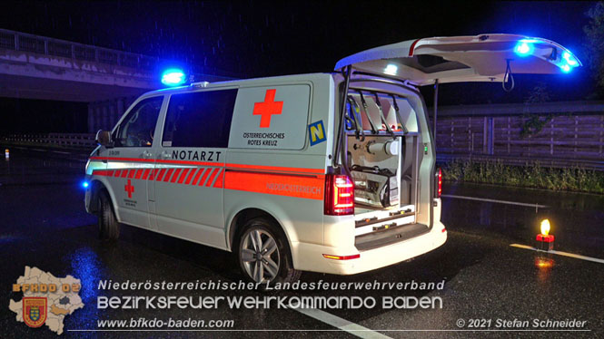 20210804 Geisterfahrerunfall auf der A2 bei Leobersdorf  Foto: © Stefan Schneider