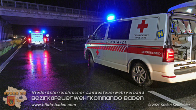 20210804 Geisterfahrerunfall auf der A2 bei Leobersdorf Foto: © Stefan Schneider 20210804 Geisterfahrerunfall auf der A2 bei Leobersdorf Foto: © Stefan Schneider