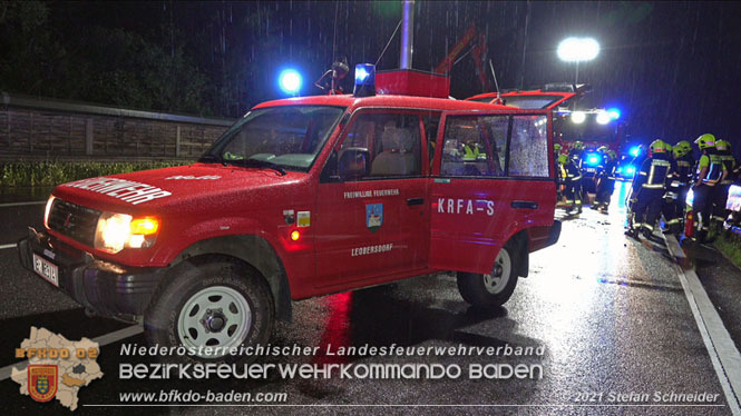 20210804 Geisterfahrerunfall auf der A2 bei Leobersdorf  Foto: © Stefan Schneider