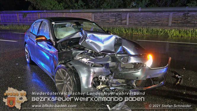 20210804 Geisterfahrerunfall auf der A2 bei Leobersdorf  Foto: © Stefan Schneider