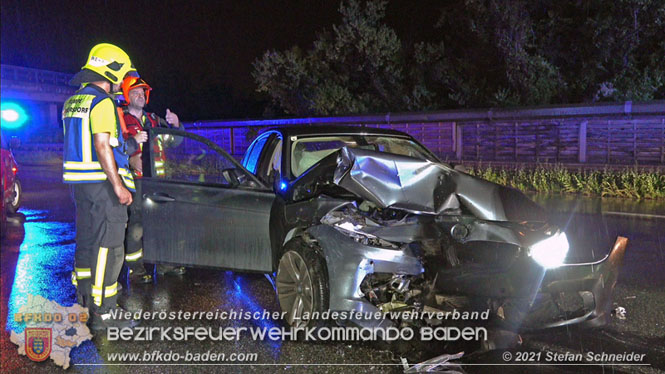 20210804 Geisterfahrerunfall auf der A2 bei Leobersdorf  Foto: © Stefan Schneider