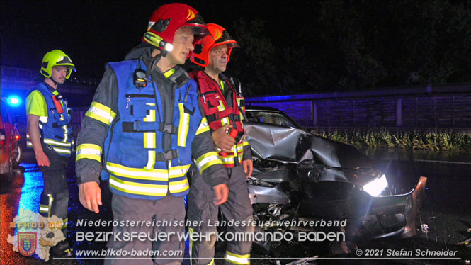 20210804 Geisterfahrerunfall auf der A2 bei Leobersdorf  Foto: © Stefan Schneider