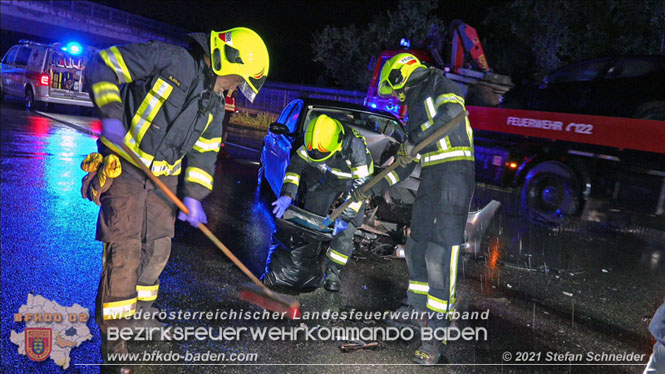 20210804 Geisterfahrerunfall auf der A2 bei Leobersdorf  Foto: © Stefan Schneider