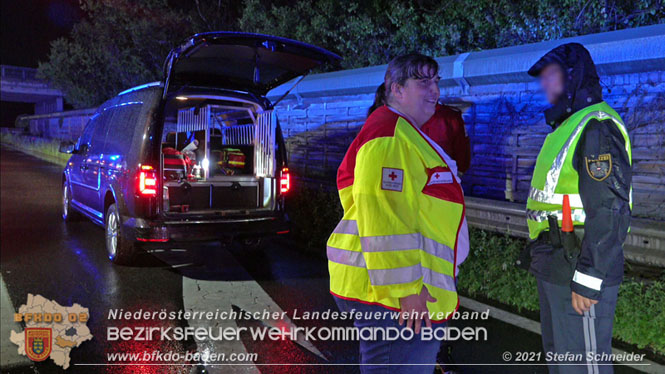 20210804 Geisterfahrerunfall auf der A2 bei Leobersdorf  Foto: © Stefan Schneider