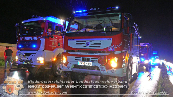 20210804 Geisterfahrerunfall auf der A2 bei Leobersdorf  Foto: © Stefan Schneider