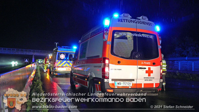 20210804 Geisterfahrerunfall auf der A2 bei Leobersdorf  Foto: © Stefan Schneider