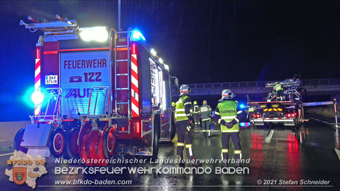 20210804 Geisterfahrerunfall auf der A2 bei Leobersdorf  Foto: © Stefan Schneider