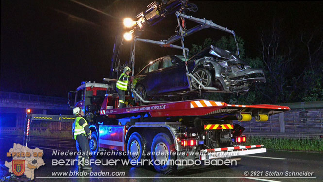 20210804 Geisterfahrerunfall auf der A2 bei Leobersdorf  Foto: © Stefan Schneider