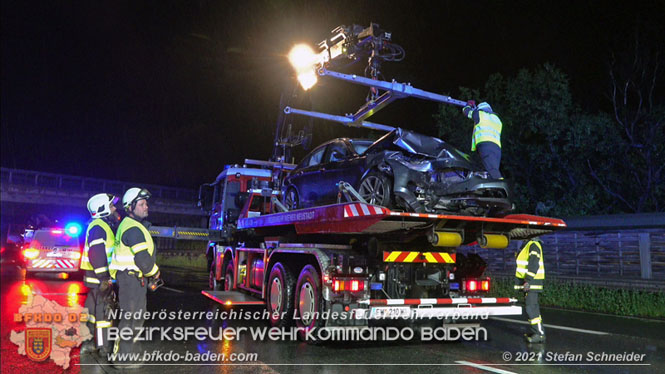 20210804 Geisterfahrerunfall auf der A2 bei Leobersdorf  Foto: © Stefan Schneider