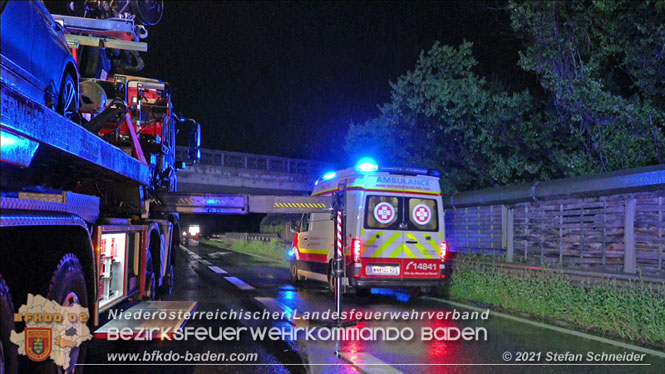 20210804 Geisterfahrerunfall auf der A2 bei Leobersdorf  Foto: © Stefan Schneider