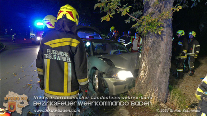 20210809 Verkehrsunfall bei der Ortseinfahrt Tribuswinkel  Foto:  Stefan Schneider