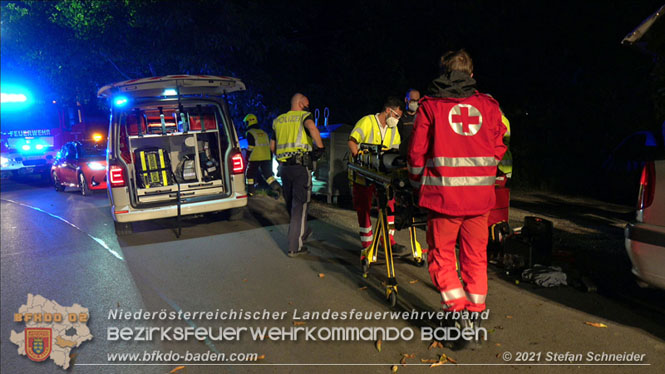 20210809 Verkehrsunfall bei der Ortseinfahrt Tribuswinkel  Foto:  Stefan Schneider