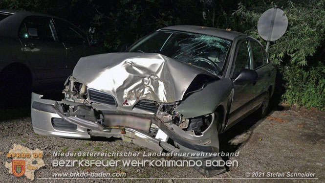 20210809 Verkehrsunfall bei der Ortseinfahrt Tribuswinkel  Foto:  Stefan Schneider