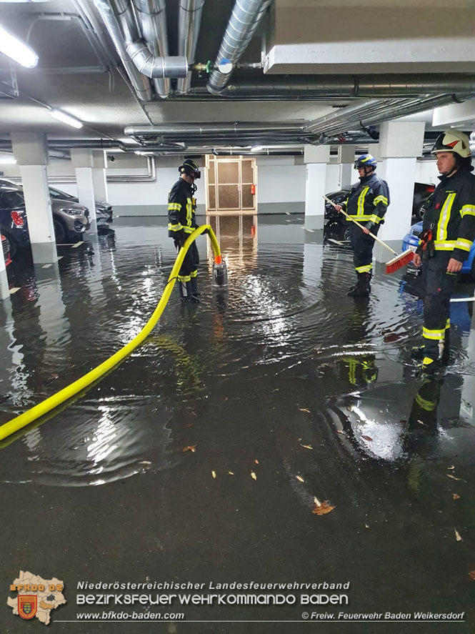 20210816 Gewitterzelle traf gleich zweimal die Stadt Baden  Foto: Freiwillige Feuerwehr Baden Weikersdorf