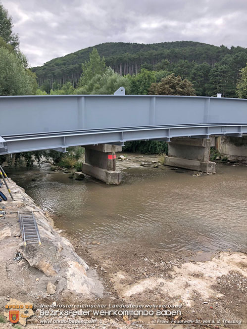 20210819 Arbeitsunfall bei neuer Triestingbrücke in St.Veit/Triesting  Foto: © Johannes Weinbauer FF St.Veit/Triesting