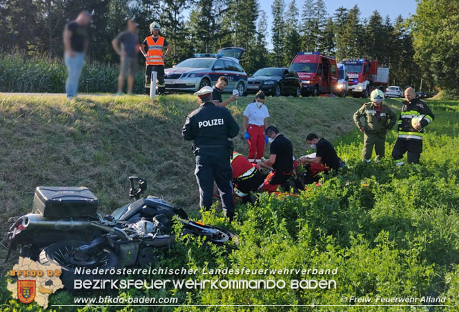 20210908 Verkehrsunfall auf der B210  Foto: © Freiwillige Feuerwehr Alland