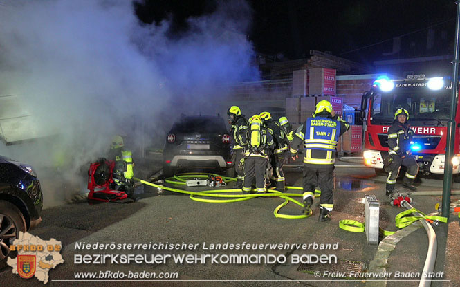 20211010 Nchtlicher Garagenbrand in Badener Innenstadt  Foto:  Freiwillige Feuerwehr Baden-Stadt