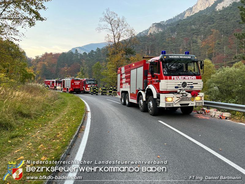 20211027 KHD Einsatz Waldbrand Hirschwang an der Rax Bezirk Neunkirchen  Foto: Ing. Daniel Bartmann