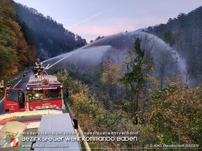 20211027 KHD Einsatz Waldbrand Hirschwang an der Rax Bezirk Neunkirchen  Foto: FF Mitterndorf