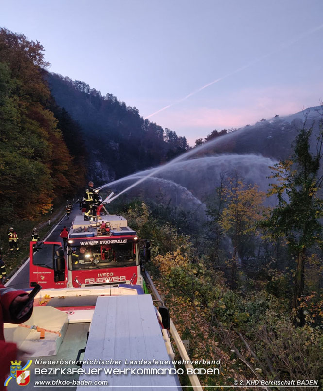 20211027 KHD Einsatz Waldbrand Hirschwang an der Rax Bezirk Neunkirchen  Foto: FF Mitterndorf