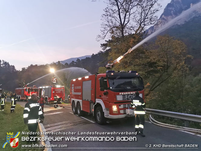 20211027 KHD Einsatz Waldbrand Hirschwang an der Rax Bezirk Neunkirchen  Foto: FF Mitterndorf