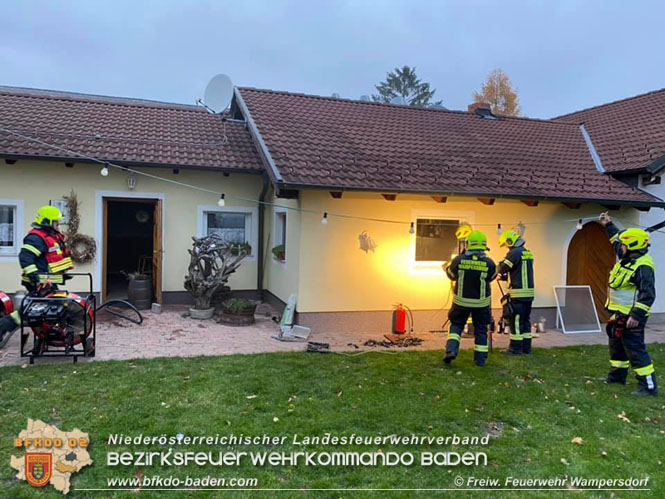 Untersttzung bei Kchenbrand in Wimpassing an der Leitha Burgenland  Foto:  Freiwillige Feuerwehr Wampersdorf